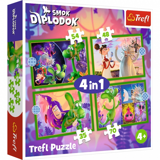 Sestavljanka 4v1 Svet Zmaja Diplodoka
