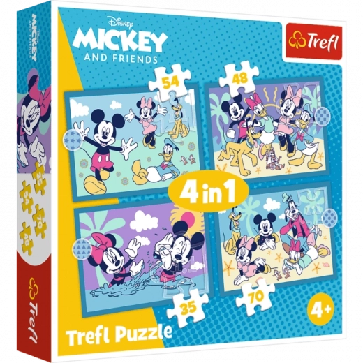 Trefl puzzle 4v1 – Veseli pripovedni MICKEY MOUSE