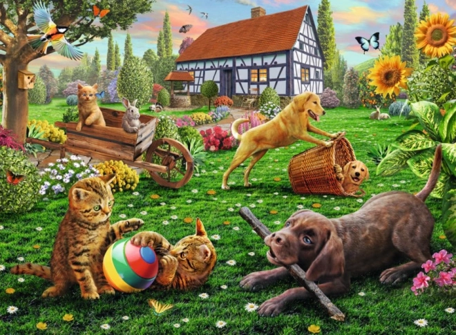 Ravensburger puzzle Igra na dvorišču – 200 kosov