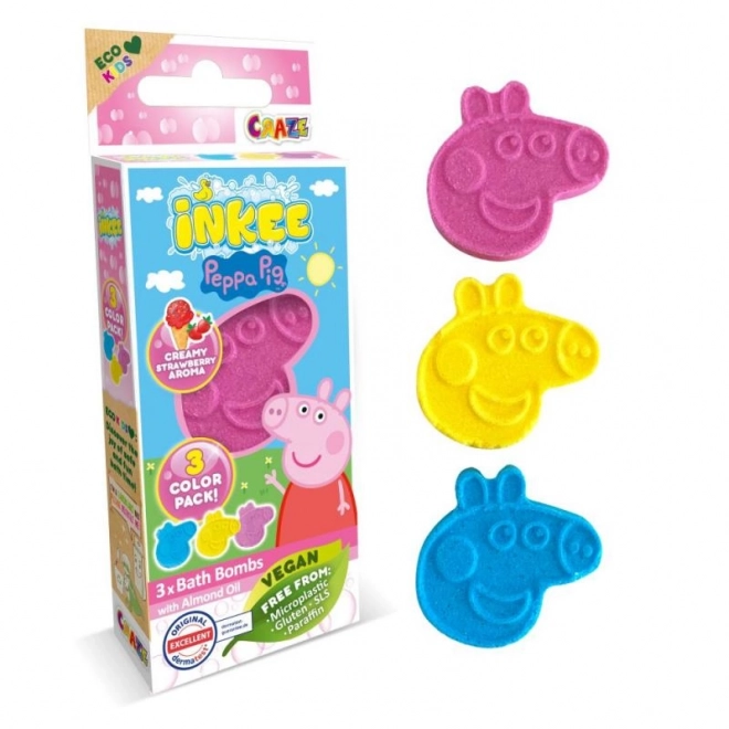 INKEE - Mini paket šumeča kopalna bomba - Pujsa Peppa