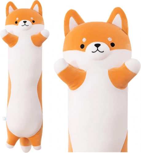Plišasti pes shiba – podolgovata blazinasta igrača 60 cm