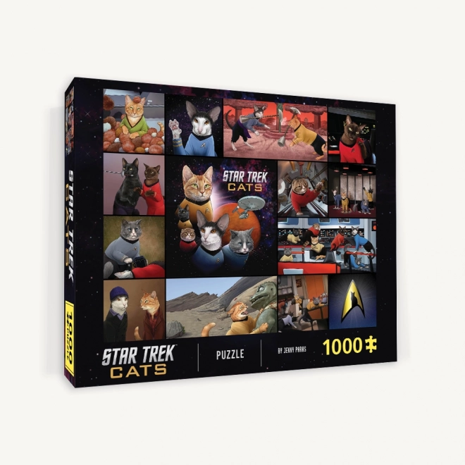 Star Trek mačje puzzle 1000 koščkov