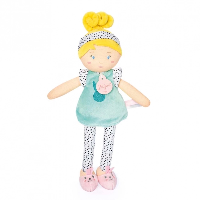 Doudou Jolijou Lutka LES PIPELLETTES 25 cm 1 kos – turkizna