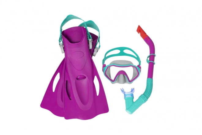 Bestway Hydro Swim Firefish otroški komplet za potapljanje z masko, dihalko in plavutmi, modra (7+) – Roza