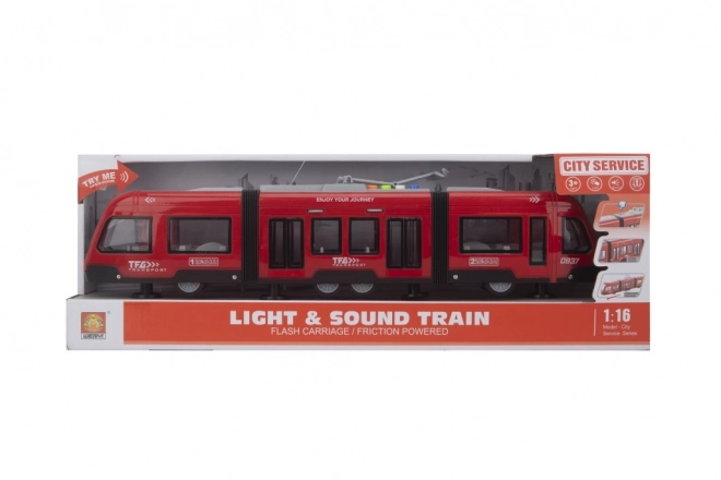 Rdeči tramvaj na vztrajnik 1:16