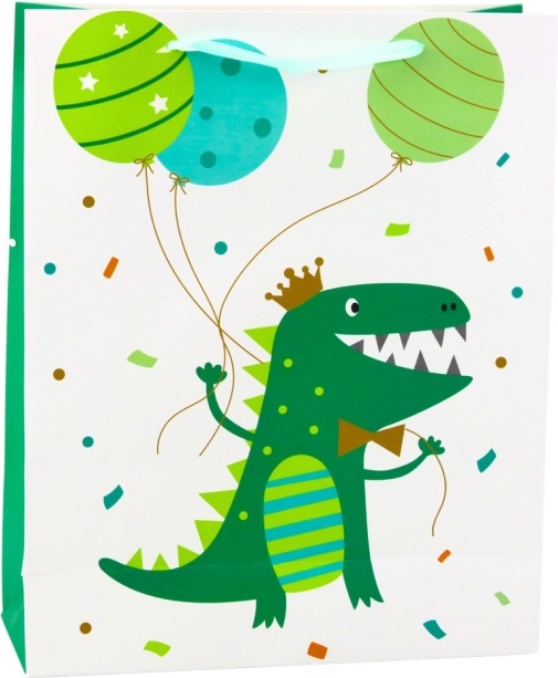 Darilna vrečka Dinosaver z baloni 32 x 26 x 10 cm