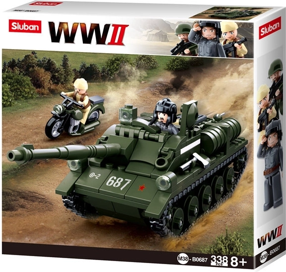 Sluban WWII Sovjetsko samohodno topniško orožje SU-85 Lovec tankov