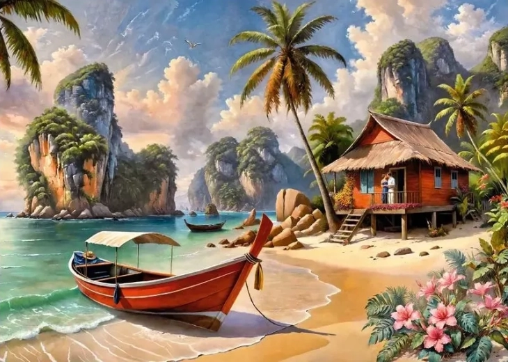 Tajski raj Puzzle 1000 koščkov