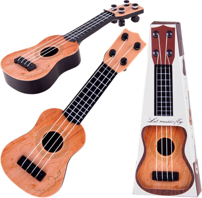 Mini ukulele za otroke 25 cm – Svetlo rjava