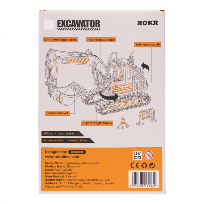 RoboTime lesene 3D puzzle - Bager