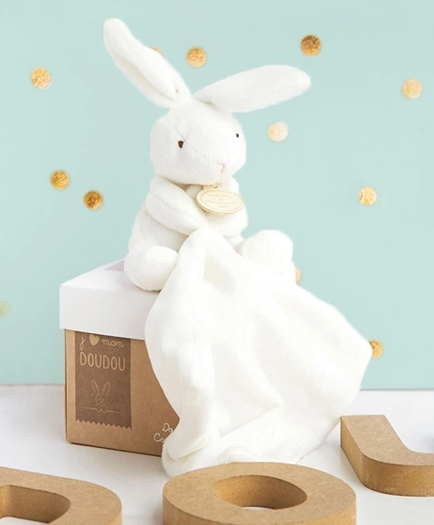 Doudou darilni set - zajček s ninico 10 cm