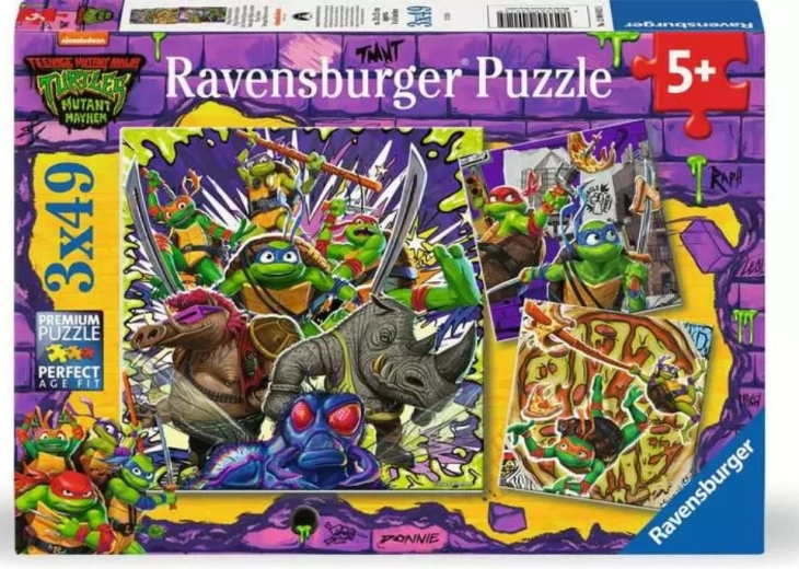 Sestavljanka Želve Ninja 3×49 koščkov RAVENSBURGER