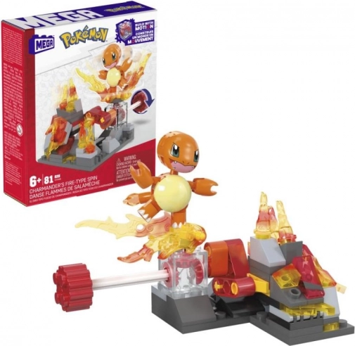 mega pokemon charmander – ognjeni napad gradbeni komplet