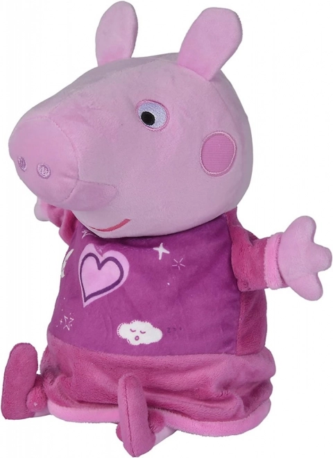 Peppa Pig 2v1 plišasti uspavanka, igranje + svetloba, roza, 25 cm
