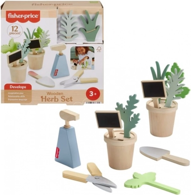 Leseni set Mali vrtnar – rastline in orodje