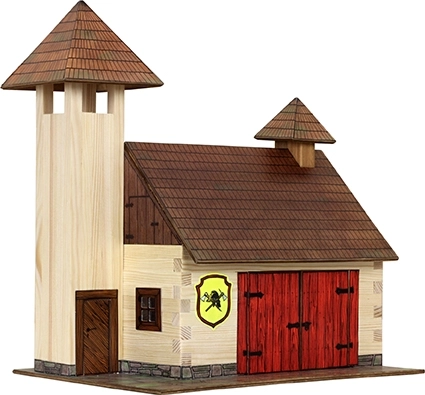 Lesena lepilna sestavljanka HOBBY KITS – gasilska zgradba 1:32