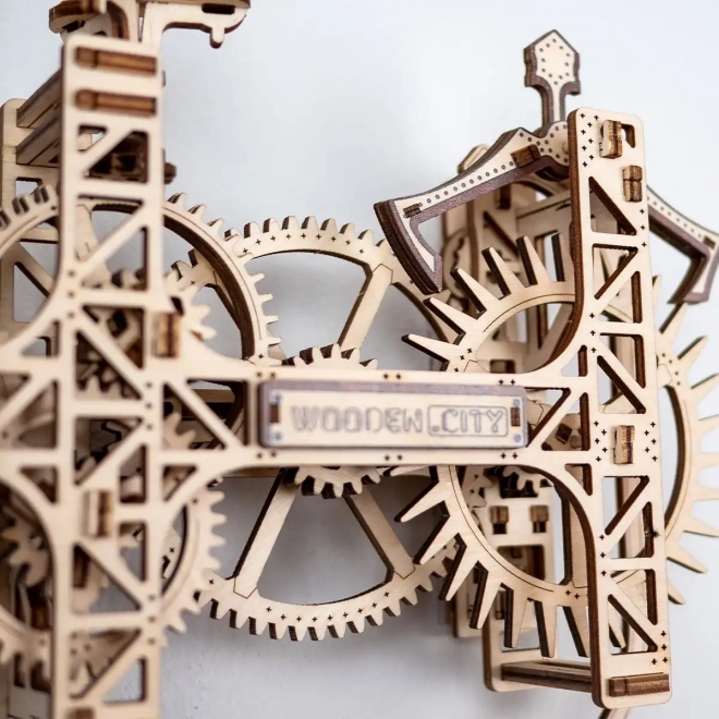 WOODEN CITY 3D sestavljanka Steampunk stenske ure 269 delov