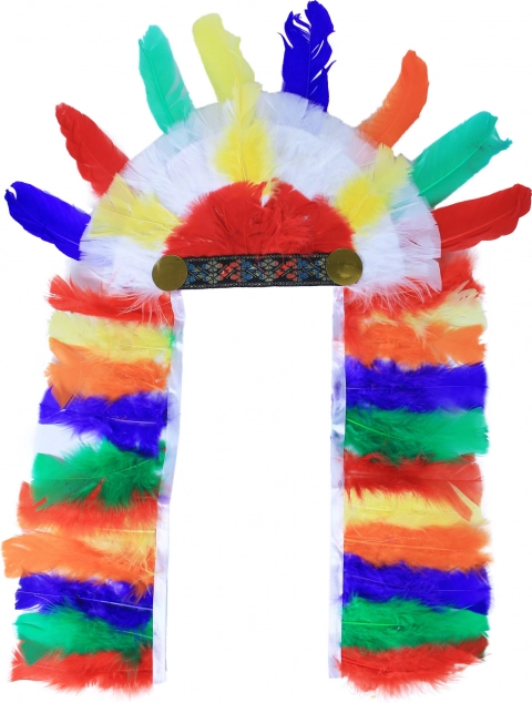 Indijanska pisana naglavna trakova perjanica za karneval