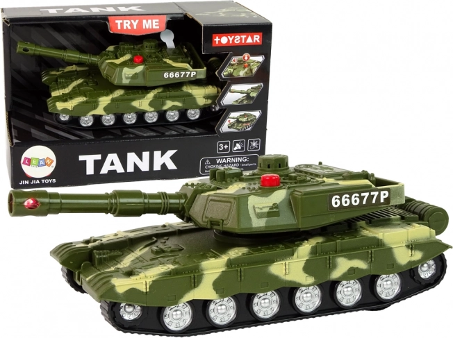 Vojaški tank s frikcijskim pogonom, zvoki in lučmi