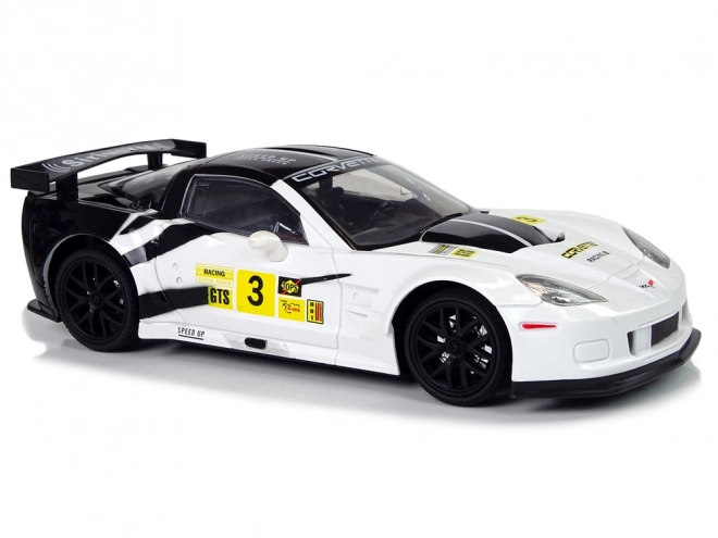 Dirkalni športni avto R/C 1:18 Corvette C6.R Bela 2.4 G Luči