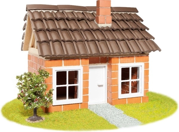 Gradbeni set Teifoc Domek Carlos 200 kos v škatli 35x29x8cm