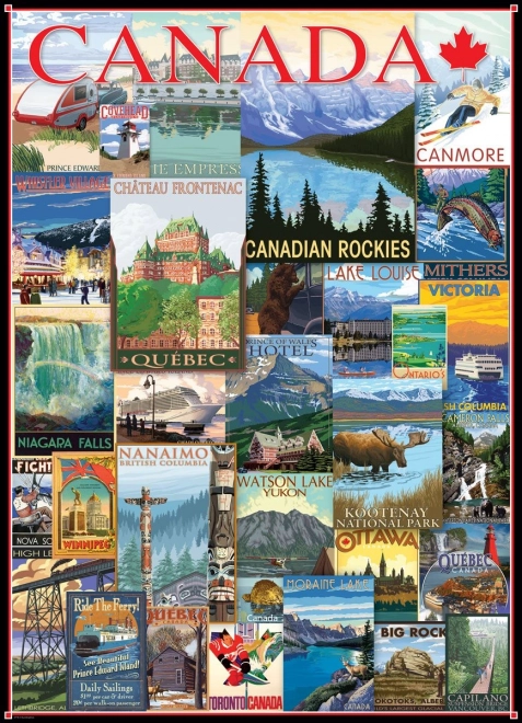 EUROGRAPHICS Puzzle Plakati s potovanj Kanado 1000 koščkov