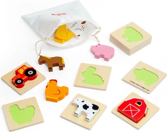 Bigjigs Toys potovalna tipaj in najdi – kmetija