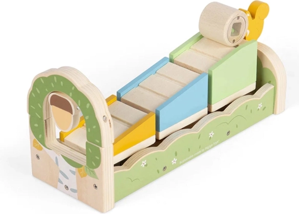 Lesena motorična rampa z veverico Bigjigs Toys