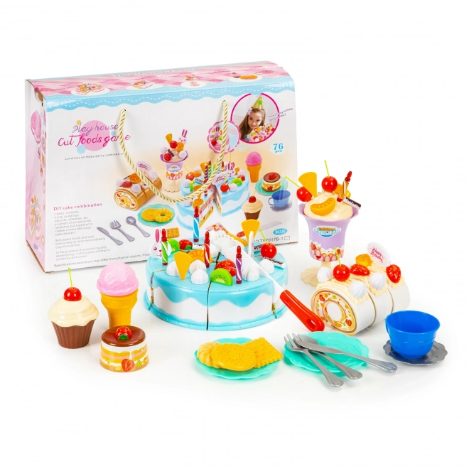 Set za rezanje rojstnodnevne torte 76 el
