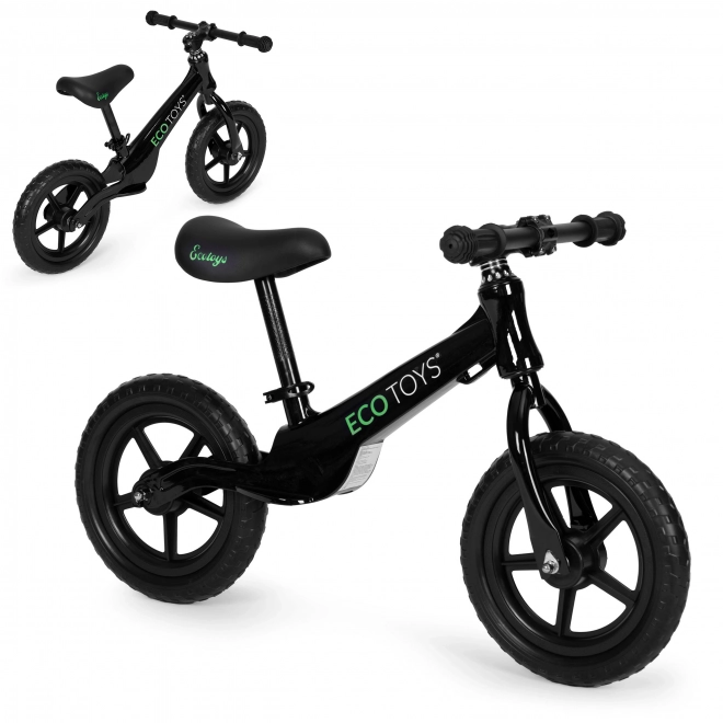 Otroški poganjalec ECOTOYS črne barve
