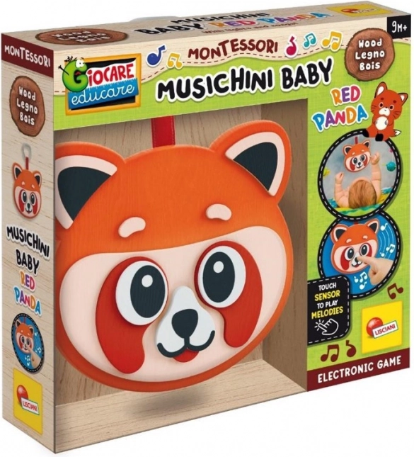 Lesena montessori igrača – glasbena panda