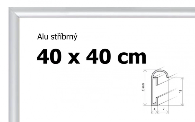 Aluminijasti okvir srebrn 40x40 cm