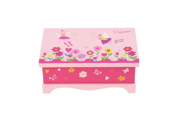 Škatlica za nakit Princess z ogledalom les 17x7x11,5cm v škatli