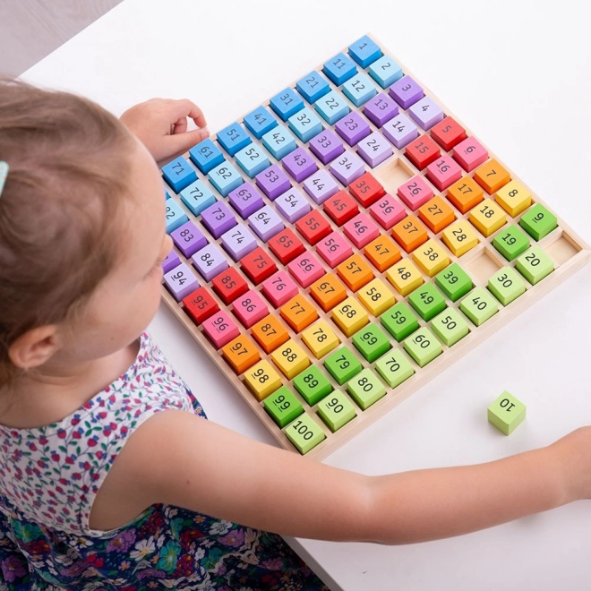 Izobraževalna igrača Bigjigs Toys – Lesene številke v zaboju