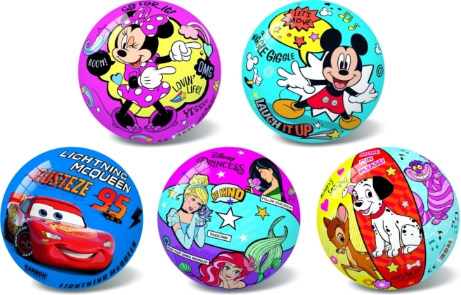 Žoga DISNEY 11 cm – 5 vzorcev, display box