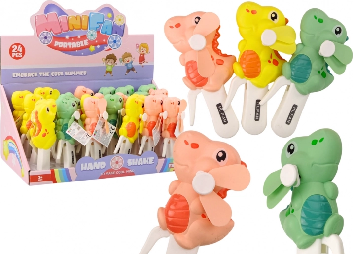 Ročni vetrni mlin Dinozaver Mini vetrnica za otroke 3 barve
