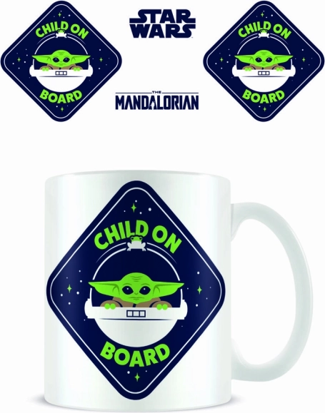 Keramična skodelica Mandalorian z motivom Child on Board