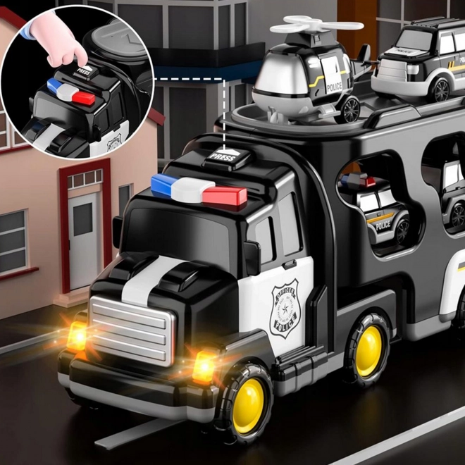 Woopie policijsko vlečno vozilo s kompletom 5 vozil