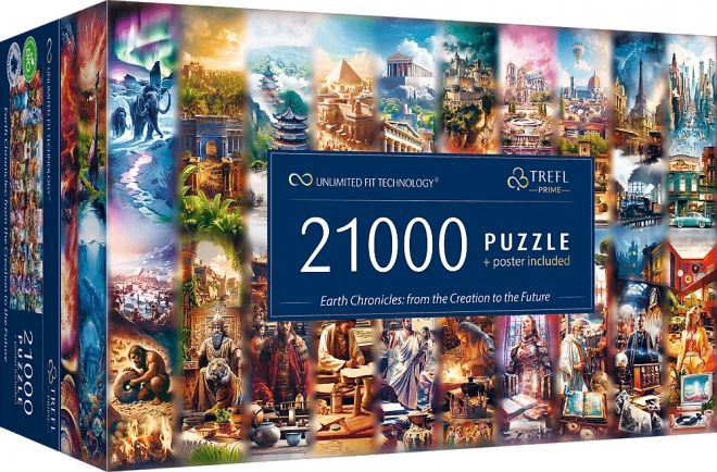 Trefl Puzzle Kronika Zemlje: Od Stvarjenja k Prihodnosti 21000 Delov