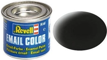 Sintetična emajlna barva Revell Mat črna 08