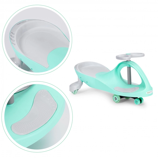 Wiggle Car z osvetljenimi kolesi zelen ECOTOYS