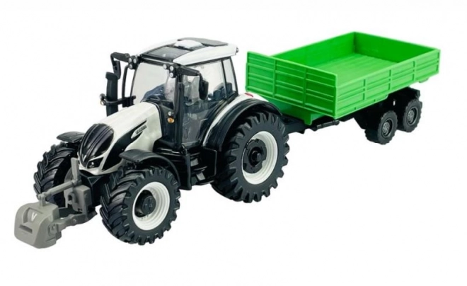 Bburago Farma 10cm Traktor s Priklopnikom - Valtra N174 - Prekucni Priklopnik
