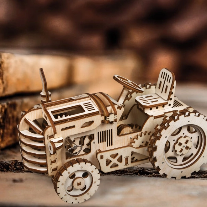 RoboTime 3D lesena mehanična sestavljanka Traktor