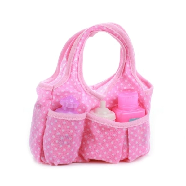 Torba za punčke z dodatki plast v plastični škatlici 17x12x7cm