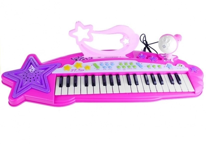 Klavirni orgle 37 tipk MP3 Mikrofon roza