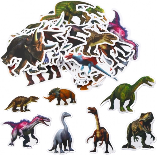 Komplet nalepk za otroke z dinozavri 4–7 cm, 50 kos