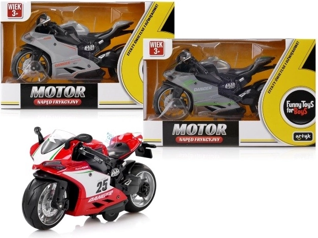 Motorno kolo s frikcijskim pogonom z zvokom in lučjo