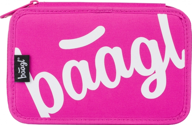 BAAGL Šolski etui dvonadstropni Logo roza