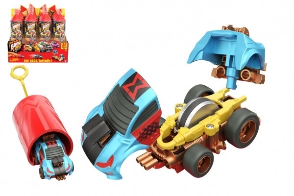 Auto Boom City Racers plast mix vrst v plastični cevi 21x6,5x6cm