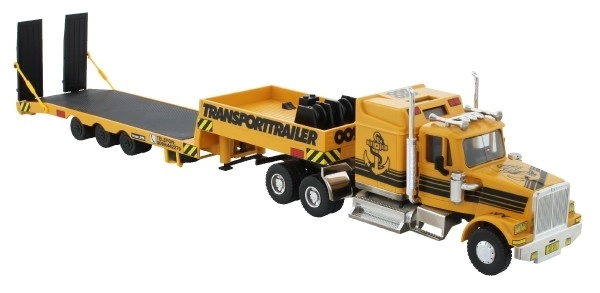 Gradbeni set Monti System MS 46 Transportni priklopnik Western Star 1:48 v škatli 32x20,5x7,5 cm